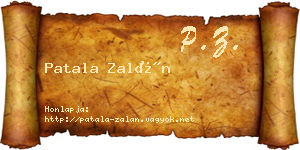 Patala Zalán névjegykártya